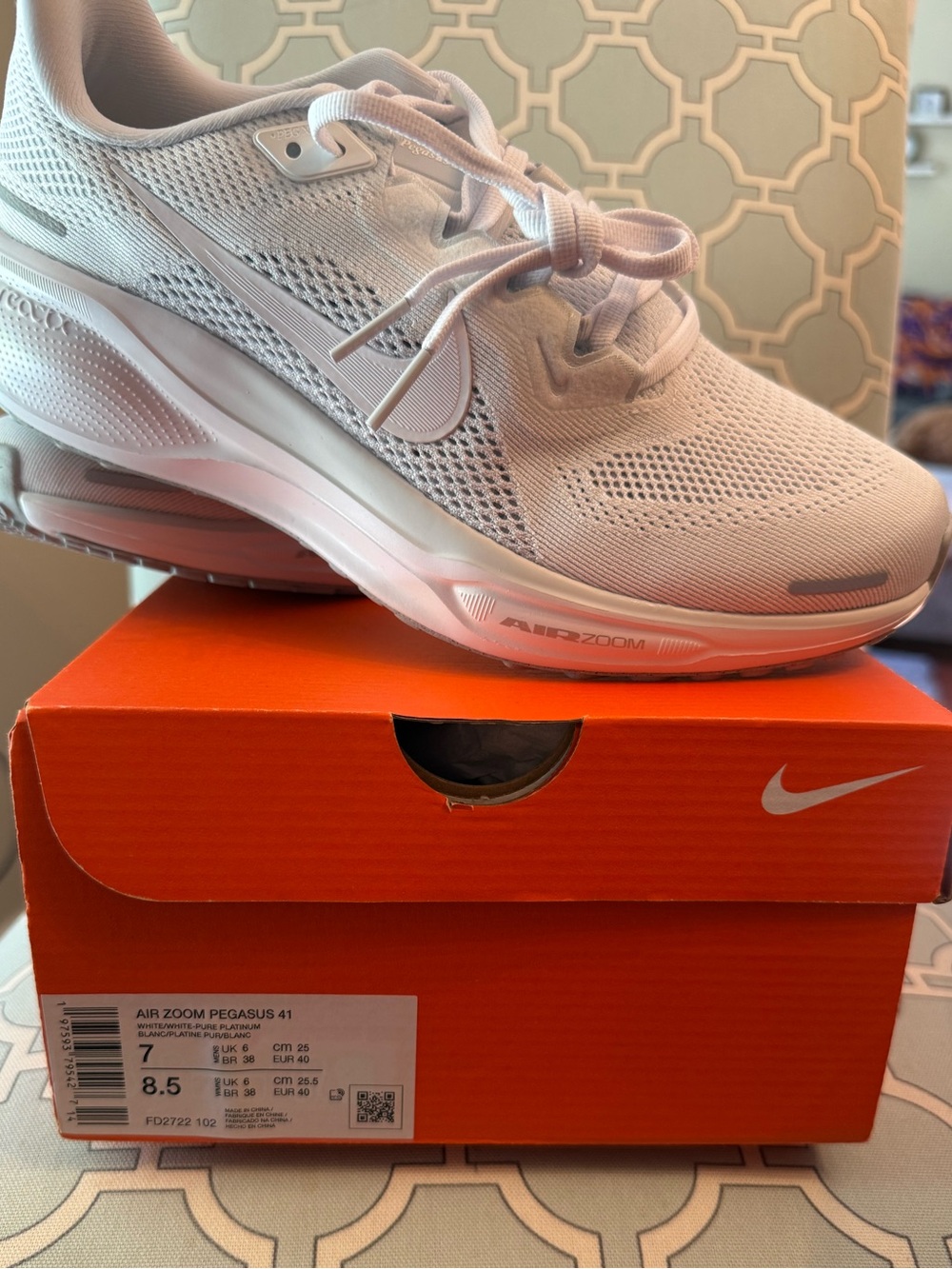 Nike Women's Air Zoom Pegasus 41 Running Shoes - White - Size Women’s 8.5
